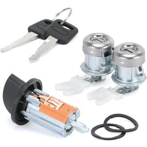 Ignition Switch Lock Cylinder Door Lock Cylinder Compatible with Ford F150 1997-2003 F250 F350 1997-2007 Excursion 2000-2005 Replace OE# LC6177 + DL5885 X2 + 597638 (Ford F-Series 97-07)