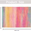 USTIDE Vibrant Rainbow Area Rug 5x7/55"x78" Colorful Stripe Kids Rug Plush Machine Washable Rug for Girls Bedroom Nonslip Kids Carpet for Nursery Soft Playroom Home Decor