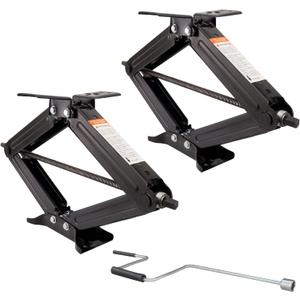 RecPro RV Scissor Jacks | Stabilizer Extender Leveling | Handle Included | Camper Trailer (5000lbs, 24 inches)