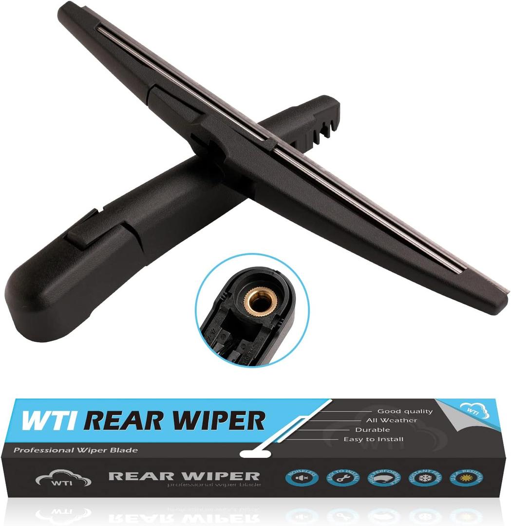 WTI Rear Wiper Arm Blade Set Compatible With Chevy Spark 2016-2020 Rear Windshield Window Wiper Kits Assembly New Replacement Accessories Parts