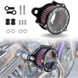 PSLER Motorcycle Air Filter Cleaner Intake for Sportster All Models 2004-2020, Police XL883P Iron 883 XL883 XL883N XL883R XL883P XL1200 XL1200L XL1200X Forty Eight XL1200X CNC Sportster accessories