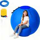 30 Inch Ergonomic Sitting Ball for Active Posture Support - Comfortable Seating for Home Office, Desk & Floor, Promotes Movement & Core Engagement Blue (1 Pack)