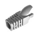 50 Pcs Cat5 Cat5E Cat6 Strain Relief Boot, RJ45 Plug Connector Cover Modular Network Plug Connector Cap Cable Connector Boots, Grey