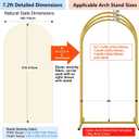 HEMMOTOP 7.2 ft Beige Arch Backdrop Cover (No Arch Stand), Ivory Spandex Arch Covers Stretchy Backdrop for Balloon, Wedding, Birthday Party, Baby Shower, Banquet Arch Decoratio