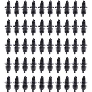 Hedume 50 Pack Bottle Pourers, Free Flow Pourers, Liquor Bottle Pourers Perfect for Pubs, Clubs, Restaurants, Bars, Coffee Shops and Diners, Black 