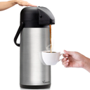 Coffee Carafe for Keeping Hot - 102oz/3L Airpot Coffee Dispenser with Pump - Insulated Stainless Steel Hot Beverage Dispenser for Parties - Thermal Carafe for Hot Drinks Water Tea Chocolate