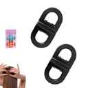 Magnetic Hair Clips Set of 2, Strong Hold No-Slip Magnetic Hair Clips, 2-in-1 Seamless Design for Everyday Hairstyles & Endless Hairstyles, No Tugging Suitable for All Hair Types (Mysterious Black)