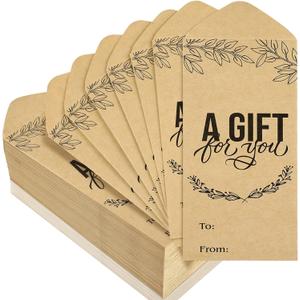 Sherr Count of 100 Kraft Cash Envelopes 2.88 x 6.5 Inch Small Money Envelopes for Cash Gifts for Currency Offering for Church Gift Card Wedding a Gift for You