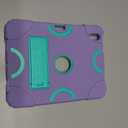 Cantis Case for iPad 11-inch (A16) 2025/ iPad 10th Generation 2022 (10.9 inch), Shockproof Cover 10th Generation with Pencil Holder & Kickstand, Purple+Teal