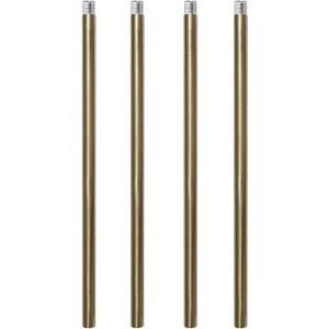 Polished Brass M10 Threaded Extension Rod for Pendant Light, Island Lighting, Chandeliers,Lighting Fixture downrods & Stems,12 Inches 11.4mm OD (0.449) x 300mm L (11.81)