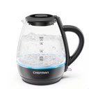 Chefman 1.7-Liter Electric Tea Kettle w/ Borosilicate Glass and Automatic Shutoff - Black
