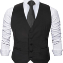 Alizeal Mens Classic Solid Color Business Suit Vest Regular Fit Tuxedo Waistcoat for Wedding, 2XL