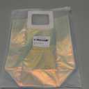 VUOJUR Holographic Small Gift Bag 8.3x8x4'' Clear Reusable Birthday Gift Bag for Women Girls Iridescent Bachelorette Wedding Christmas with Handle (1 Count (Pack of 1))