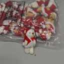 Skylety 20 Pcs Mini Christmas Plush Bear 2.36 Inch Christmas Animal Bear Stuffed Small Doll Keychain Gift for Xmas Tree Birthday Holiday Party Favors Stocking Stuffers(Santa Style)