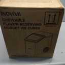 Inoviva Nugget Ice Maker Countertop, 40lbs/24H Soft Chewable Pellet Ice Machine with Self-Cleaning, Sonic Ice Maker for Home Kitchen, Office - Black Stainless
