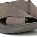 BZees womens DesireSlide Sandal, 6.5, Morel Stretch Fabric