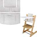 For Tripp Trapp High Chair Cushion, Soft And Comfortable For Tripp Trapp High Chair Cushion, For Tripp Trapp Cushion Set Makes It Safer And More Comfortable For Baby To Sit On (Beige Little Star)