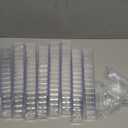 96 Pack Square Mini Dessert Cups with Spoon, 3oz Clear Shooter Cups for Party, Reusable Plastic Pudding Parfait Cups for Yogurt Jello Ice Cream