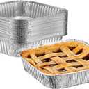 GUSTO [25 Sets 8-Inch Square Foil Pans (Lids Not Included) - Aluminum Pans, Disposable Food Containers For Baking, Cooking, Storing and Preparing Food (Formerly Comfy Package)