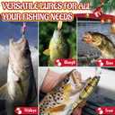 2 x 24 Days Fishing Lure Advent Calendar 2025 for Men & Teen Boys, 24 Unique Artificial Baits for Fresh/Saltwater | Christmas Countdown Gift for Anglers (Crankbaits, Poppers, Minnows, Jigs, Frog Lures)
