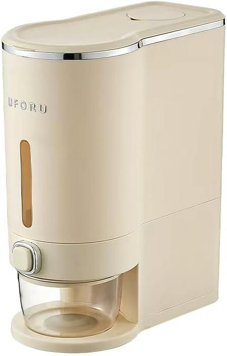 Rice Dispenser With Measuring Cup,Kitchen Grain Storage Container,Pantry&Home Dry Goods Storage Box (22-Pound)