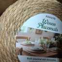 13 Inch Round Woven Placemats Set of 24, Boho Farmhouse Rustic Rattan Wicker Braided Chargers for Dining Table, Water Hyacinth Jute Place Mats for Dinner Plates, Outdoor Patio & Wedding Decor