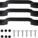 TonGass (3 Pack, Black All Weather Plastic Grab Handle for RV, Trailer, Camper, Cargo Trailer, Boat, Home, House Door Use, Outdoor RV Camper Entry Door Assist Handle Replacement