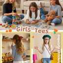 3 Pack Girl's Shirts Half Sleeve Slim Fit Ribbed Tops Kids School Uniform Mock Turtleneck Tees 5-16 Years