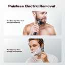 Back Shaver for Men, LED Display Mens Back Shaver, Rechargeable, Safety Lock, IPX7, Multi-Functional Back Trimmer for Men,(Ink Black)