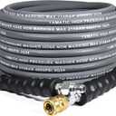 YAMATIC Pressure Washer Hose 50 FT, 5/16" Non-Marking Hot Water Use, 4000 PSI Steel Wire Braided Rubber Jacket  Replacement Power Washer Hose for Commercial Use