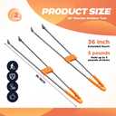 2 Pack Reacher Grabber Tool 34 Inch Lightweight Litter Pick up Sticks Aluminum Rustproof Trash Grabber Garbage Picker Garden Leaf Cleaning Trash Tong Reaching Assist Tool for Elderly Cleaner(Orange)