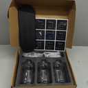 Coffee Syrup Dispenser for Coffee Bar, Set of 3 Simple Glass Syrup Bottle w. Pump and Labels, 16.9 oz 500ml Syrup Pump Dispenser, Syrup Dispenser w. Tray & Coffee Scoop