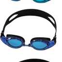 3 Pack Unisex Swim Goggles for Adults and Kids Ages 6+ with 3 Durable Cases