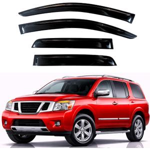 KPY Rain Guards Fit for 2004-2016 Nissan Armada, Out-Channel Window Visors Vent Wind Deflectors 4PC, Car Accessories for 04-16 Armada