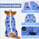 BRKURLEG Small Dog Recovery Suit After Surgery Female Male, Abdominal Wound Protection, Back Zipper Spay Recovery Suit for Dogs & Cats, Soft Anti-Licking Puppy Onesie Pajamas, Cone Alternative, XS
