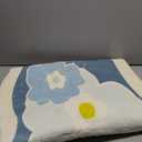 AIMECO Soft Flower Bedside Rugs for Girls Bedroom,Kid & Pet Friendly 2X6 Ft Washable Non Slip Carpet,Floral Print Mat, Fluffy Shag Throw Area Rug for Kitchen, Laundry, Cute Daisy Blue