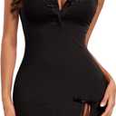 Women's Lingerie Nightgown for Women Spaghetti Strap V-Neck Lace Chemise Babydoll Sexy Sleepwear Slip Nightie (Black, XL)