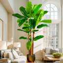 Large Fake Tropical Bananas Trees Tall Artificial Banana Tree Indoor Outdoor Realistic Floor Plant Big Faux Plants for House Home Living Room Office Front Porch Decor, Size: 8ft