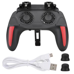 MUNEFE Mobile Game Controller, Portable Game Handle with Dual Cooling Fans, Smartphone Game Controller Gamepad for 4.7 To 6.5Inch Phones