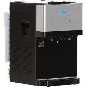 Brio Countertop Self Cleaning Bottleless Water Cooler Dispenser with Filtration - Hot Cold and Room Temperature Water. Free Extra Replacement Filters Included - UL/Energy Star Approved