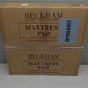 Beckham Hotel Collection Twin Size Hybrid Mattress Pad (Extra Padded) & Protector - Waterproof Quilted Pillow Top Mattress Cover - Thick, Plush, Fitted Mattress Topper for Bed