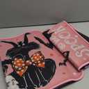 Tinideya 3 Pcs Halloween Ghost Kitchen Rugs and Mats Set Farmhouse Pumpkin Ghost Rugs Non Slip Halloween Kitchen Mat Cat Boo Floor Mats Halloween Decorations for Kitchen Bathroom Home Office (Pink)