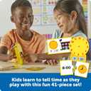 Learning Resources Time Activity Set Teaching Clocks for Kids, Teacher Classroom Must Haves, Elementary School & Montessori Activities, Math Manipulatives, Time Flash Cards, Gifts for Boys and Girls