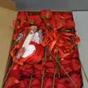 24 Pcs Valentines Hanging Rose Decoration Rose Garland Valentine's Artificial Red Flower Garland Hanging Roses with Red Ribbon and Hooks for Engagement Bridal Shower Anniversary Wedding