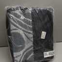 Ileading Outdoor Plastic Straw Rug 5x8ft Funny Floral Style Reversible Patio Area Rugs Waterproof Non Shedding Portable Carpets for Rv Outside Deck Pool Beach Picnic Camping (Grey)