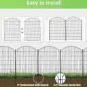 Decorative Garden Fence 40in (H) x24ft (L), 10 Pack No Dig Fence Animal Barrier for Dog, Arched Flower Bed Edging, Wire Border Panel Fencing for Yard Patio Outdoor Decor
