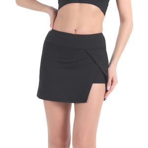 Baihetu Tennis Skirts for Women Mini Skirt with Shorts Golf Skorts Skirts with Pockets Black3 XL (Black, XL)