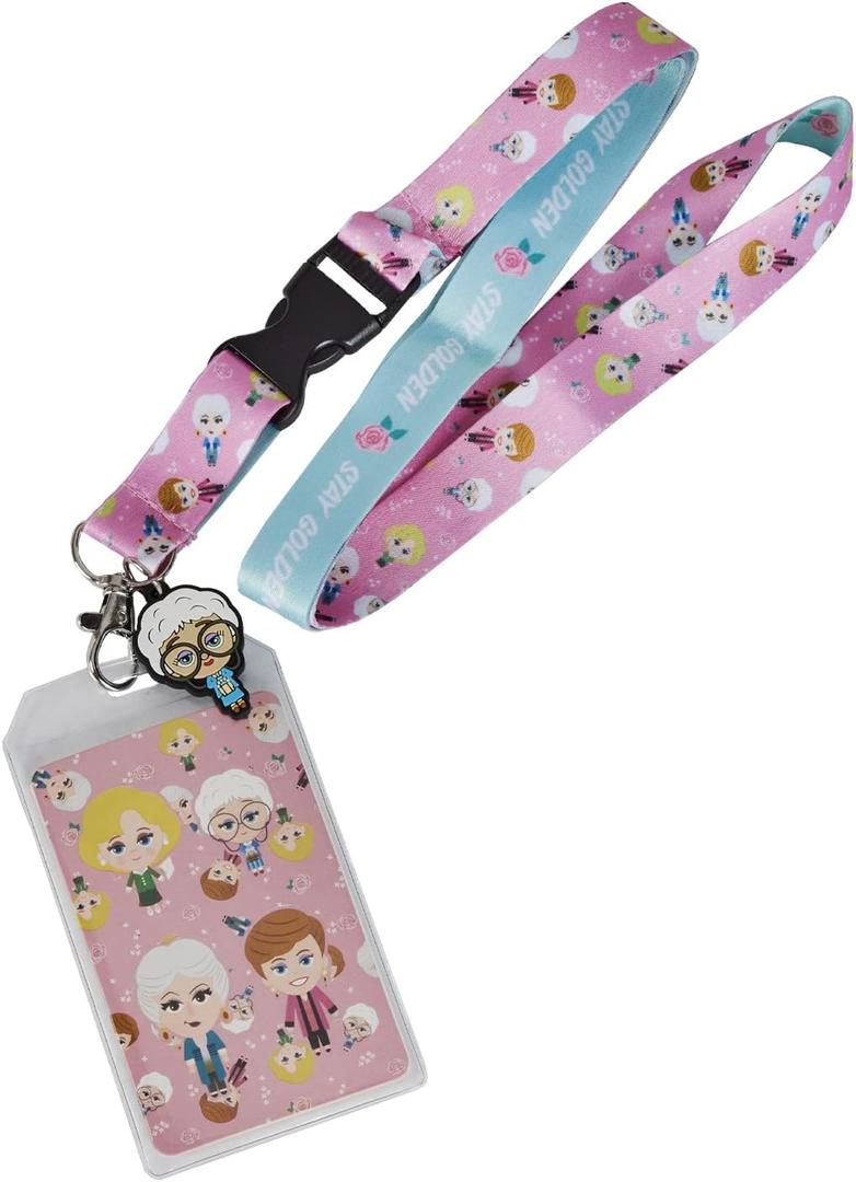 Loungefly Golden Girls Chibi All Over Print Lanyard with Sophia Charm