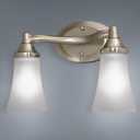 Moen YB2862CH Eva 2-Light Dual-Mount Bath Bathroom Vanity Fixture with Frosted Glass, Chrome