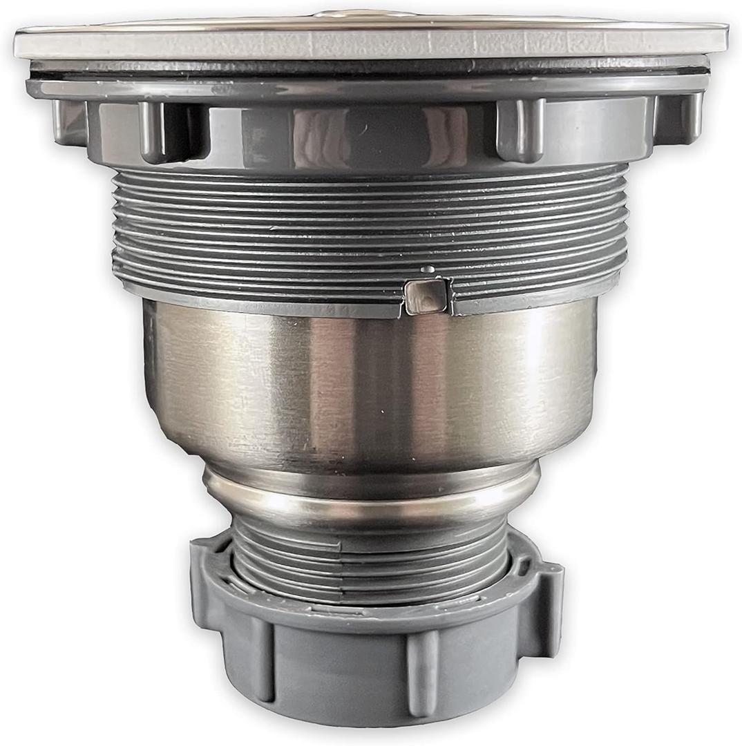 Lexicon 3-1/2 Inch Stainless Steel Strainer for Kitchen Sink, Stainless Steel Kitchen Sink Drain Strainer Assembly with Strainer Basket and Drain Stopper, US Standard Kitchen Sink SSS-D07
